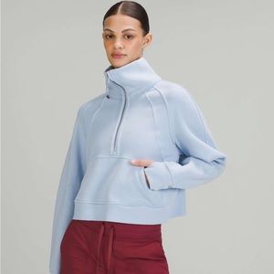 Lululemon Scuba Oversize Funnel Neck in Blue Linen XS/S